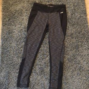 Black and heathered gray yoga pant